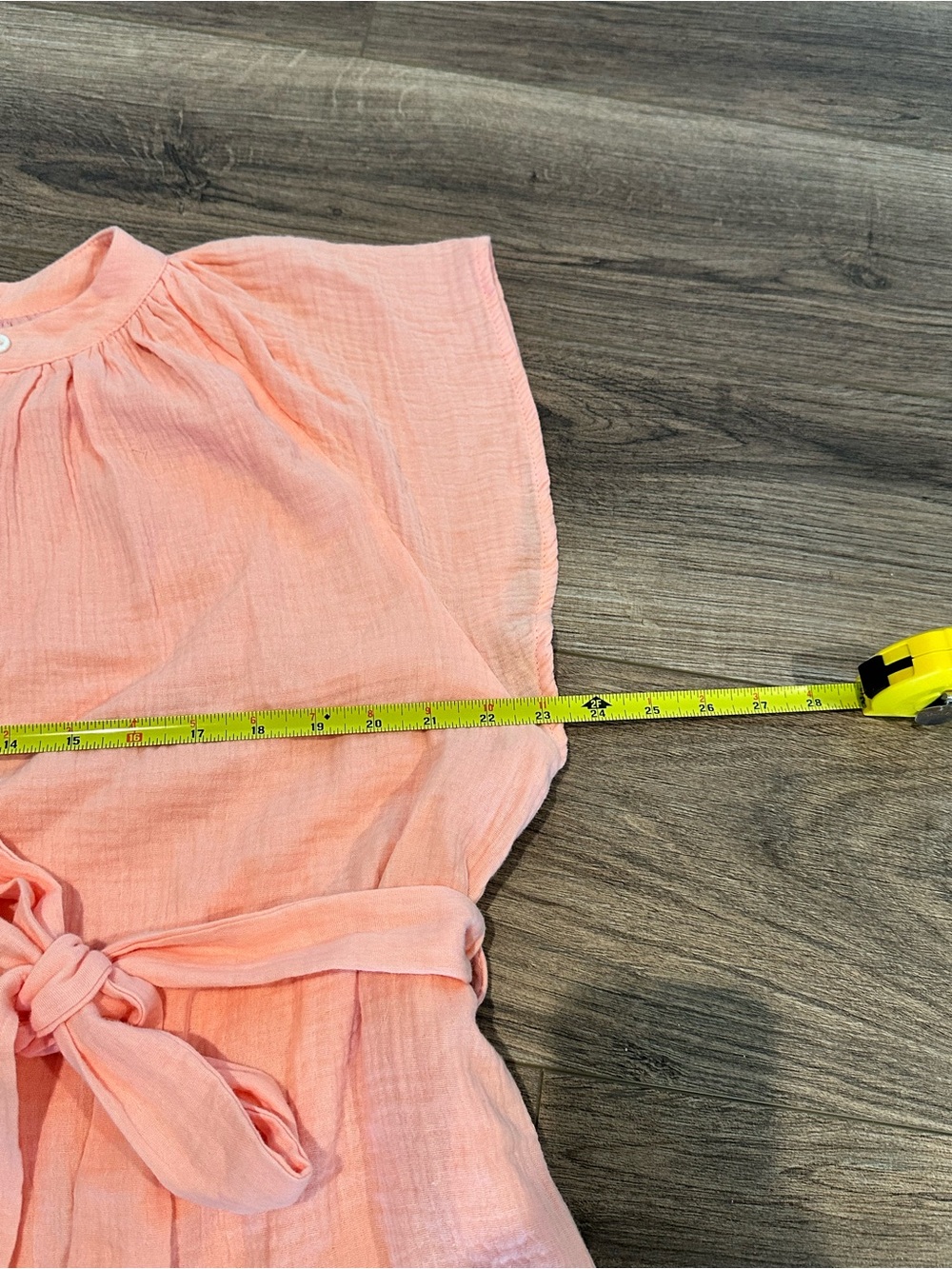 NWT! Victoria Dunn St Tropez Cotton Gauze Button Down Dress in Peach Size XL - Picture 6 of 7